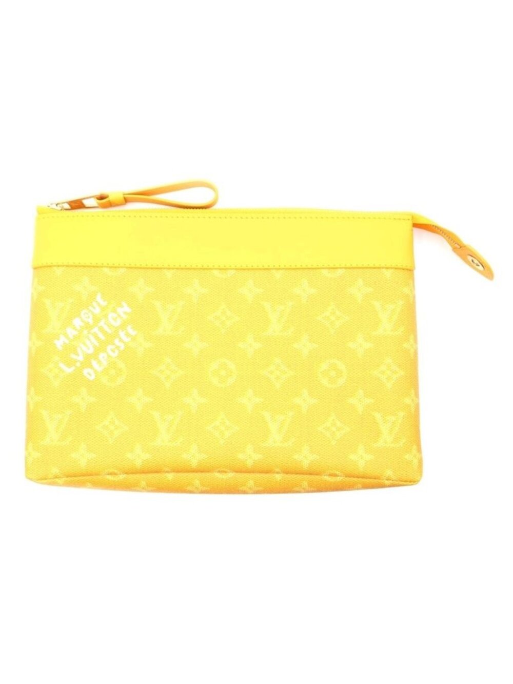 Louis Vuitton Pochette Voyage Souple Clutch Handbag Orange